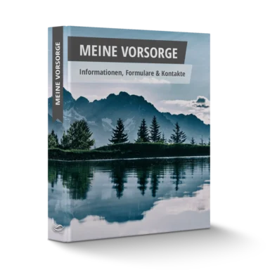 Der Vorsorgeordner – Produktabbildung eines stehenden Ordners